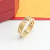 Classic Love Ring Designer Ring Paar Designer sieraden hartband goud ring heren dames titanium stalen klassieke schroef hebben diamanten ring geschenk verlovingsring