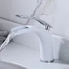 Banyo lavabo muslukları wzly havza beyaz pirinç açık tip şelale mikseri musluk soğuk su kasneiras yapmak banheiro damla teslimat ev bahçesi dhgxl
