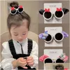 Accessori per capelli Bambini Occhiali Forcina Internet Celebrità Per ragazze Elastiques Cheveux Gumk Wlosow Haargummi Cute Drop Delivery Bab Dh9S6