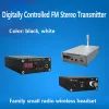 Adapter 1MW PLL Stereo FM MP3 Sändare Mini Radiostation 87109MHz w/ Power Adapter Antenna Shield Wire