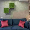 Fleurs décoratives 5 pièces carreaux muraux simulé mousse mousse panneau de simulation décoration de la maison fausses plantes d'ingénierie fausses fournitures d'intérieur