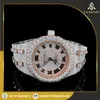 Premier fournisseur de montres antiques en acier inoxydable de qualité supérieure, entièrement glacées, montre à diamants cloutés en Moissanite