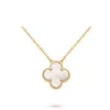 Merk originaliteit S925 Silver Van High Version Clover ketting Dames Volledige diamant agaat fritillaria hanger sleutelbeen keten sieraden