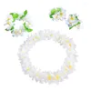 Flores decorativas 4 Pcs Havaí Colares Guirlanda Havaiana Flor Artificial Grinalda Floral Headpiece