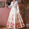 Hanfu Horse Face Skirt Fashion Women Chinese Traditional Hanfu 2PCS Shirt Pleats Skirt Set White Red Black Mamianqun