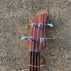 Guitare basse électrique à 4 cordes, corps en acrylique transparent, médiator en bois, touche en érable, livraison gratuite