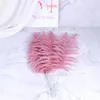 Decorative Flowers 10pcs Artificial Plants Glitter Hollow Leaf Fern Plant Stem Leaves Red Christmas Spray Holiday Party