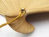 Decorative Figurines Chinese Style Design Carving Folding Fan Silk Cloth Dance Gift