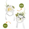 Fleurs décoratives Poignet Fleur Marié Corsage Mariage Mariée Bracelet Pour Costume Accessoire Demoiselle D'honneur Bracelet Bal Main Décor Rustique