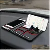 Interiördekorationer Mtifunktionell bil Dashboard Sticky Pad Mat Anti Non Slip Gadget Mobiltelefon Holder Artiklar Tillbehör DROP DELIVE OTA4C