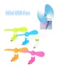 Sälj Micro USB Fan Portable Mini 2 Leaves Super Mute Cooler Handheld Cooling för Android Smart Phone med detaljhandelspaket 9117636