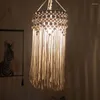 Wandtapijten Handgebreide Geweven Lampenkap Macrame Wandtapijt Kwastje Hanglamp Woondecoratie Dropship