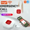 Contrôle Tuya WiFi SOS bouton d'alarme batterie Rechargeable personnes âgées bouton de panique d'urgence vieil homme autodéfense personnelle vie intelligente App Push