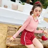 Elegant Fashion Harajuku Kawaii Chic Bikinis Sweat Loose Casual Roupas Femininas Swimwear Long Sleeve Bowknot Swimsuits Women