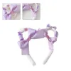 Party Supplies Plaids Bow Hairband For Teens Bowknot Anime pannband roll Spela kostym huvudbonad flickor piga cosplay huvudkläder