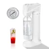 Spoonlemon Home Seltzer och mousserande vattendispenser, soda dispenser med 1 liter BPA PET -flaska, koldioxidfri cylinder (vit)