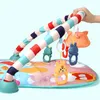 Baby Rugs Playmats Activity Gym Play Mat Born 012 månader Develo Carpet Soft Rattles Music Toys Mattor för småbarn Babies Games 240226 D DHDA1