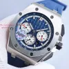 Designer 26238 Alloy HBF Mechanical The Automatic 26470 Series Factory Movement 26400 Time Watch White Ceramics Chronograph Steel Men's Montredeluxe 66