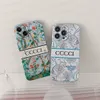 Coque de téléphone TPU galvanisée de luxe avec lettres de luxe pour iPhone 15 14 13 12 Pro Max 11, fleur de mode, impression de mariée, couverture de protection complète