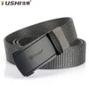 Belts TUSHI New Tactical Belt Metal Automatic Buckle Quick Release Belt Alloy Leisure Tool Training Belt Mens Handcart Outdoor Belt Q240401