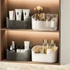 2024 Desktop Cosmetics Storage Box Toiletries Cotton Swab Container Bathroom Accessories Brushes Makeup Organizer Case Lipsticks Box - for -