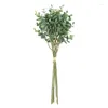 Kwiaty dekoracyjne 6 szt. Eukaliptus plastikowe sztuczne liście bukie