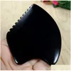 Массажные камни Скалы Mas Big Gua Sha Инструменты для лица и тела Guasha Scra Bian Скребок Инструмент Черный Xb1 Прямая доставка Здоровье Красота Dhz6W