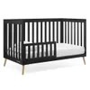 Essex 4-i-1 Cabriolet Baby Crib Bianca White With Natural Ben-Stylish and Functional Nursery Furniture for Growing Families