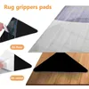Tapis 12 pcs Ruban de tapis 6 Blanc Noir Tapis de tapis antidérapants pour autocollants de planchers de bois franc