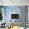 Обои Milofi Custom 3D обои роспись современное искусство абстрактное голубая мраморная гостиная фон