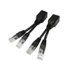 2024 2PCS/1Pair RJ45 Splitter Combiner Kit de cabo Upoe Kit de cabo Poe conectores de cabo Passivo Cabo