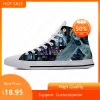 Chaussures Anime Manga Cartoon Corpse Bride Fund Fashion Fashion Casual Cloth Shoes High Top Lightweight Breathable Mens Womens Teenage Sneakers