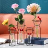 Vases 12styles Tube à essai en verre Fleur avec homme Femmes Forme Stand Art Bouteille hydroponique Creative Salon Décoration de bureau