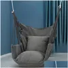 Hammocks Hanging Swing Canvas Chair College Student Dormitory Hammock With Pillow Indoor Cam Adt Leisure 240325 Drop Delivery Home G Dhdhg