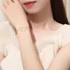 Fashion Clover Bracelet Double layer clover female summer rose gold white Fritillaria Bracelet light luxury small public Sen series hand ornament Sterling Silver