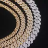 Passera diamanttestare Hip Hop Jewelry 8mm-20mm Gold 925 Sterling Silver VVS Moissanite Iced Out Cuban Link Chain Halsband för män