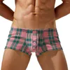 Caleçons pour hommes, Boxer classique, culotte taille basse, rayé, sous-vêtement confort, pochette convexe, sous-vêtements extensibles