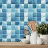 Window Stickers 6Pcs/Set Tile Wall Self Adhesive PVC Bathroom Kitchen Decorative Sticker Waterproof Wallpaper Home Decor 20x20cm