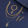 Necklace Earrings Set Necklaces For Women 2024 Sexy Accessories Jewelry Trend Snake Wedding Ring Bracelet And