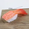 Dekorativa blommor 6st konstgjorda dekorationer mat pvc simulering japansk sushi modell falsk matlagning catering display props pografi prop