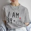 Middle Finger Shirt Fashion Birthday Tees Femme Oversized Streetwear Short Sleeve T for Women Clothing 240401