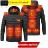 Kleding 11 Verwarmingsjack Winter Winter Warm USB Verwarmingsvest Smart thermostaat Haped Kap verwarmde kleding Waterdichte Warm Gevotte jas 6xl