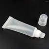 Förvaringsflaskor 1-5 st tomma påfyllningsbara plastpressrör genomskinliga kosmetiska behållare mjuka rörsflaska med flip täckning