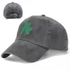 Top Caps İrlandalı Shamrock Denim Beyzbol Kapağı Şanslı Logo Gym Trucker Şapper Şapka Bahar Damla Erkekler Serin Baskı