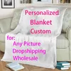 Blankets Flannel Custom Blanket Customized Warm For Bed Sofa Any Picture DIY Personalized Customization On Demand Plush