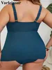 0XL 4XL Verstoorde Bikini Grote Maat Badmode Plus Vrouwen Badpak Vrouwelijke Twopieces set Bader Badpak V96B 240322