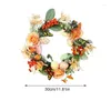 Decorative Flowers Easter Wreaths Wall Hanging Front Door Wreath Colorful Butterflies Silk Ornaments Home Festival Decoration