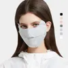 Летняя солнцезащитная маска из ледяного шелка, солнцезащитная маска для всего лица, тонкая дышащая маска для лба, антиультрафиолетовая маска для лица 240321