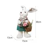 Garden Decorations Easter Figurine Cute Tabletop Ornament Gift Standing Statue Woven For Office Indoor Lawn Outdoor Bookshelf
