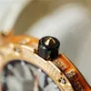 Zegarek męski automatyczny ruch z włókna węglowego Wodoodporny szafir lustrzany gumowy pasek 40 mm zegarek Y9ah